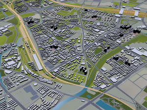 Hangzhou zhejiang city china 250km 3D Model