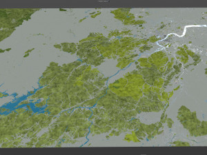 Hangzhou zhejiang city china 250km 3Dモデル