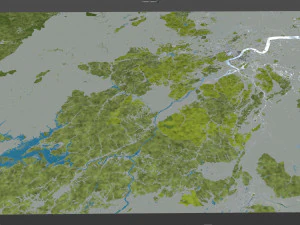 Hangzhou zhejiang city china 250km 3D Model