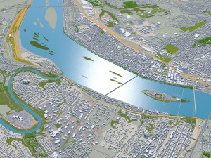 Harrisburg pennsylvania 40km Model 3D