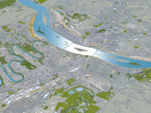 Harrisburg pennsylvania 40km Model 3D