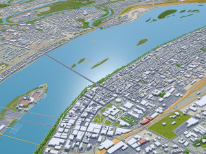 Harrisburg pennsylvania 40km Model 3D
