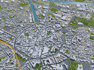 Hasselt city belgium 30km Modèle 3D