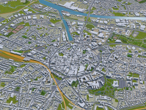 Hasselt city belgium 30km Modèle 3D