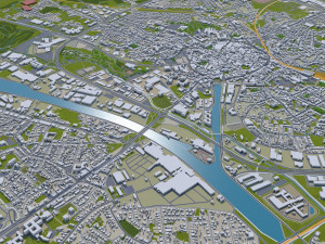Hasselt city belgium 30km Modèle 3D