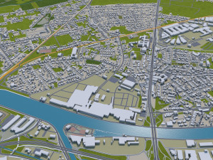 Hasselt city belgium 30km Modèle 3D