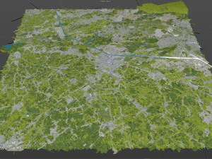 Hasselt city belgium 30km 3D Model