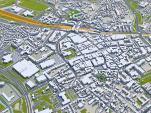 Heerlen ville Pays-Bas 40km Modèle 3D