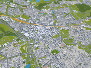 Heerlen city netherlands 40km Modello 3D