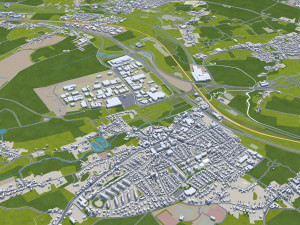 Heerlen city netherlands 40km Modello 3D