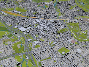 Heerlen city netherlands 40km Modello 3D