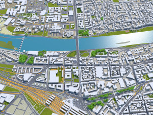 Heidelberg city germany 30km Model 3D