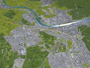 Heidelberg city germany 30km 3D Model
