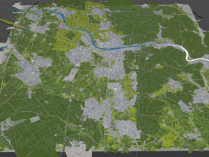 Heidelberg city germany 30km 3D Model