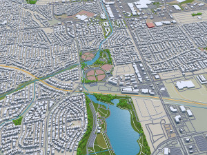 Henderson city nevada 50km 3D Model