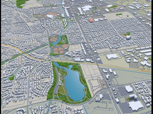 Henderson city nevada 50km 3D Model