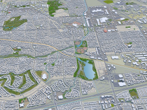 Henderson city nevada 50km 3D Model