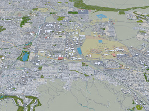 Henderson city nevada 50km 3D Model