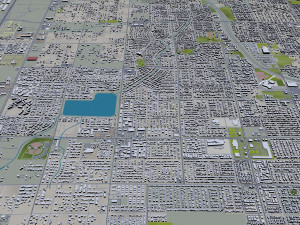 Henderson city nevada 50km 3D Model