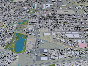 Henderson city nevada 50km 3D Model