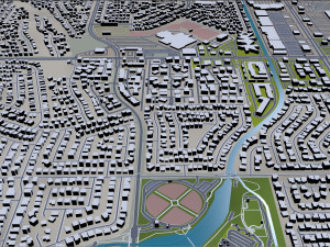 Henderson city nevada 50km 3D Model