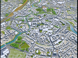 Herford city germany 30km 3D-Modell