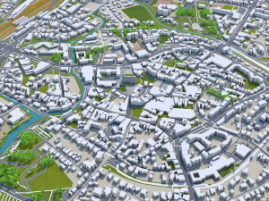 Herford city germany 30km 3D-Modell