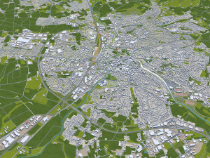 Herford city germany 30km 3D-Modell