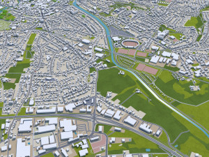 Herford city germany 30km 3D-Modell
