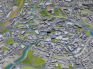 Herford city germany 30km 3D-Modell