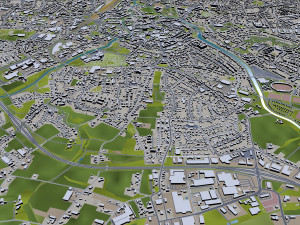 Herford city germany 30km 3D-Modell