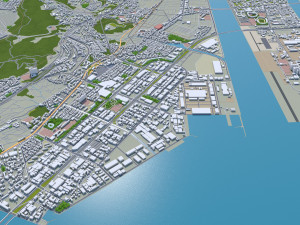 Hiroshima city japan 70km Modelo 3D