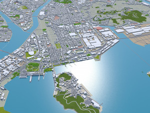 Hiroshima city japan 70km Modelo 3D