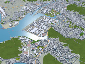 Hiroshima city japan 70km Modelo 3D