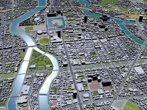 Hiroshima city japan 70km Modelo 3D