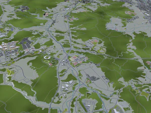 Hiroshima city japan 70km 3D Model