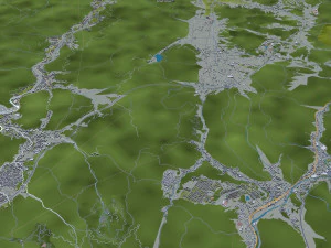Hiroshima city japan 70km 3D Model