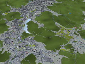 Hiroshima city japan 70km 3D Model