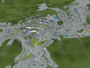 Hiroshima city japan 70km 3D Model