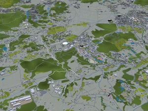 Hiroshima city japan 70km 3D Model