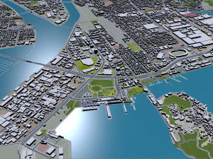 Hiroshima city japan 70km 3D Model