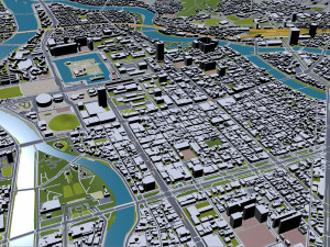 Hiroshima city japan 70km Modelo 3D