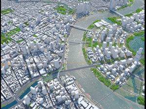 Ho chi minh city vietnam 100km 3D 모델