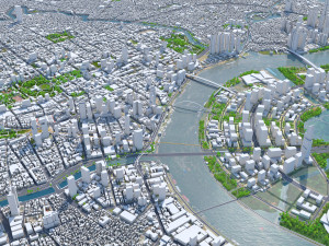 Ho chi minh city vietnam 100km 3D 모델