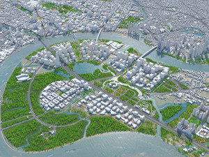 Ho chi minh city vietnam 100km 3D 모델