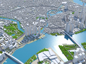 Ho chi minh city vietnam 100km 3D 모델