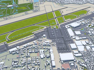 Ho chi minh city vietnam 100km 3D Model