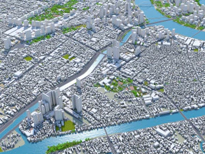 Ho chi minh city vietnam 100km 3D Model