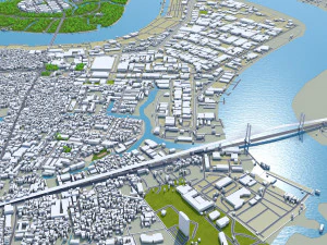 Ho chi minh city vietnam 100km 3D Model