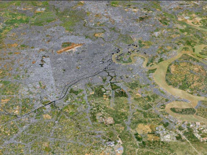 Ho chi minh city vietnam 100km 3D Model